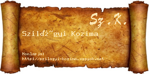 Szilágyi Kozima névjegykártya
