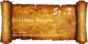 Szilágyi Kozima névjegykártya