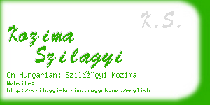 kozima szilagyi business card